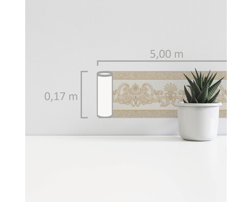 Behangrand met ornamentmotief, 5,00 meter lang, 0,17 meter breed