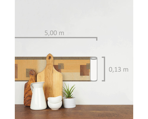 Borduur met geometrisch patroon, lengte 5,00 meter, hoogte 0,13 meter
