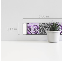 Borduur met bloemenpatroon, lengte 5,00 meter, hoogte 0,13 meter