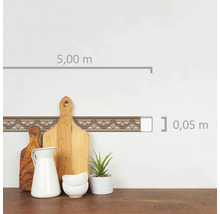 A.S. CRÉATION Behangrand zelfklevend 93691-1 Only Borders geometrisch beige/bruin 5 m x 5 cm
