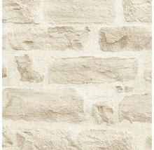 Behang met steenmuurmotief