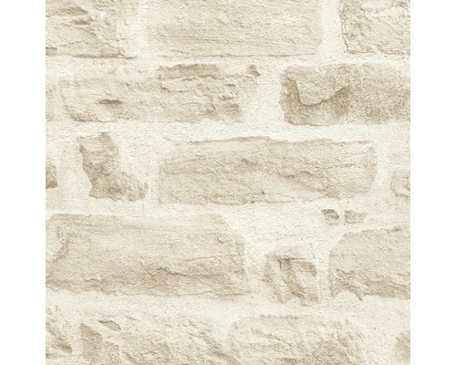Behang met steenmuurmotief