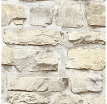 Behang met steenmuurmotief