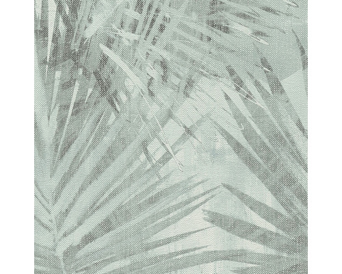 Close-up van een textiel met palmbladmotief