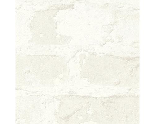 Close-up van behang met baksteenmotief