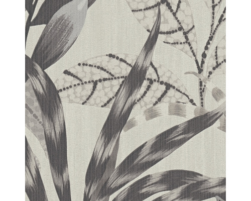 Behang met floraal bladmotief