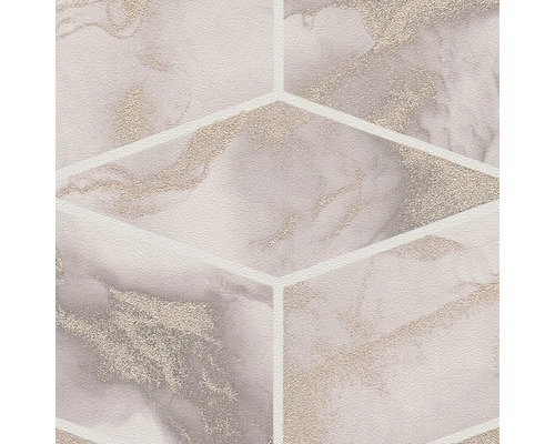 Zeshoekig behang met marmerpatroon