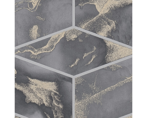 Zeshoekige tegel met abstract marmerpatroon