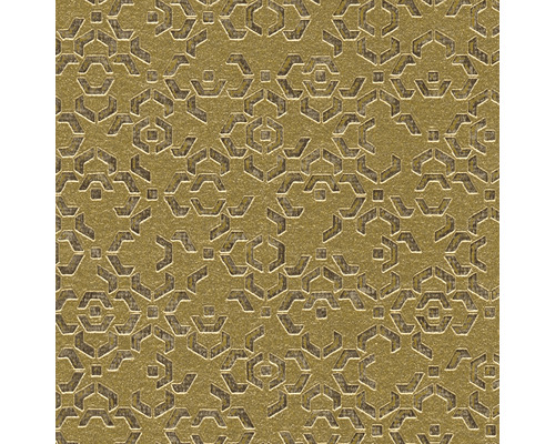 Decoratief goudkleurig behang met geometrisch patroon