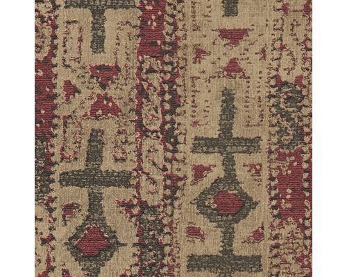 Close-up van een tapijt met geometrische patronen