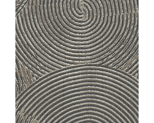 Close-up van een behang met concentrische cirkelpatronen.