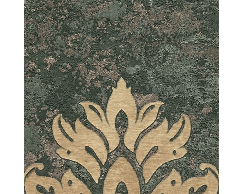 Gedetailleerde opname van een gestructureerd behang met een bloemmotief