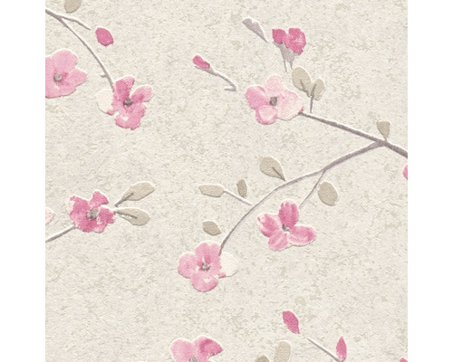 Behang met floraal kersenbloesempatroon