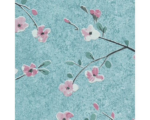 Behang met bloemmotief op takken
