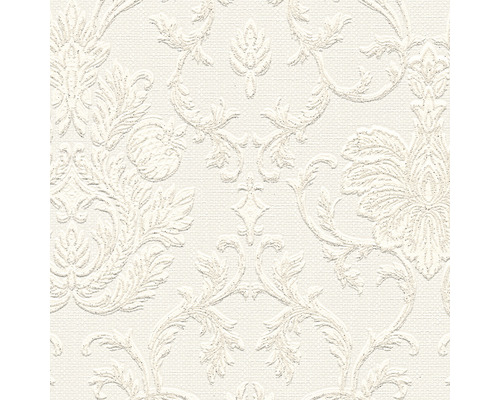 A.S. CRÉATION Schuimbehang 5380-62 ornament wit met glitter Behang met bloemmotief