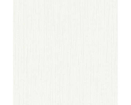 Wit reliëfbehang met verticale lijnenstructuur
