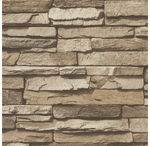 Behang met stenen muurmotief