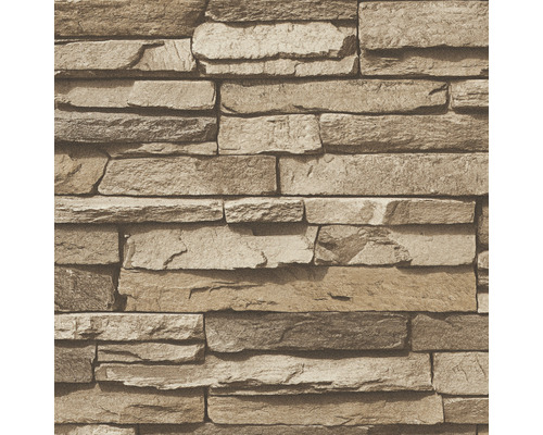 Behang met stenen muurmotief