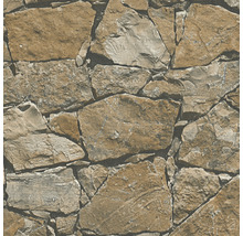 Behang met steenmuurmotief