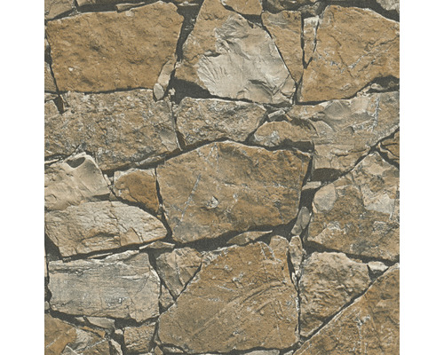 Behang met steenmuurmotief