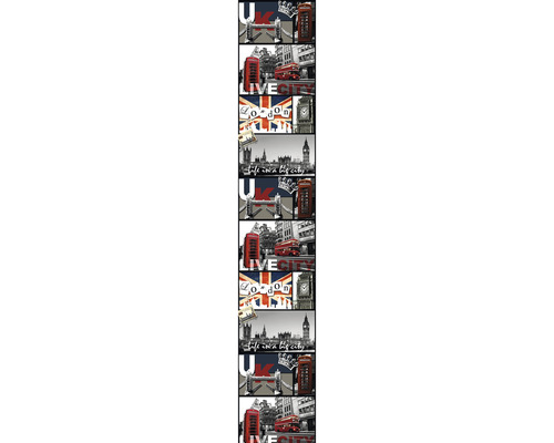 Behangrand met Londense motieven