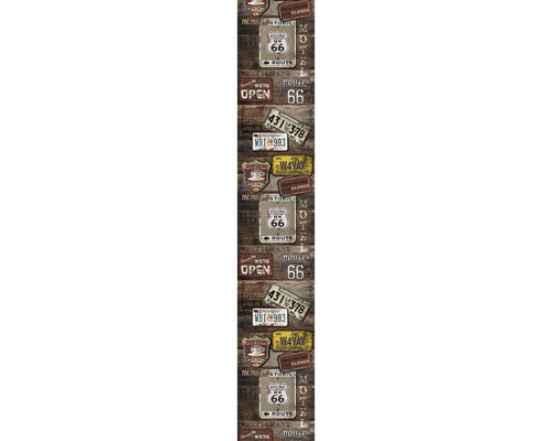 Behang met Route 66 motieven in vintage stijl
