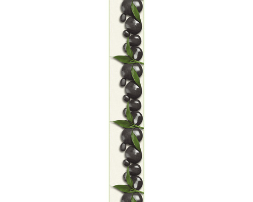 Decoratieve rand met stenen en bladeren