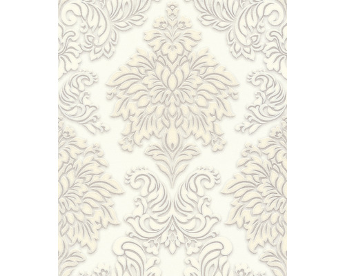 Behang met floraal damastpatroon