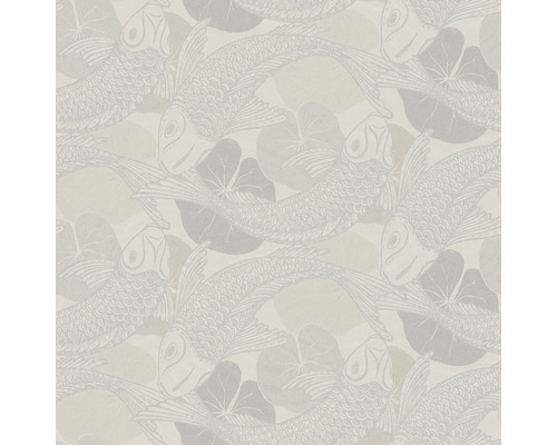 Behang met koi karpers en waterlelie motieven