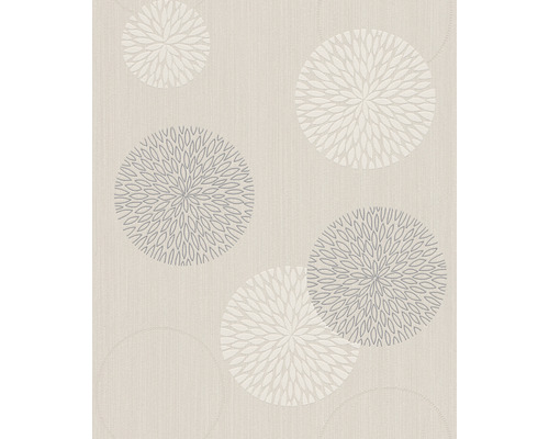 Behang met floraal cirkelpatroon