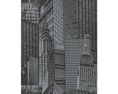 Behang met wolkenkrabberpatroon