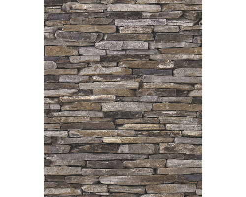 Behang met steenwandlook