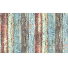 Behang met houten planken design