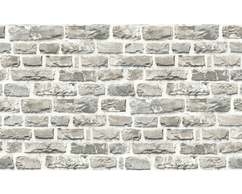 Behang met steenmuurmotief