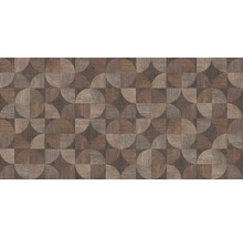 Decoratieve plaat met houtlook en geometrisch patroon