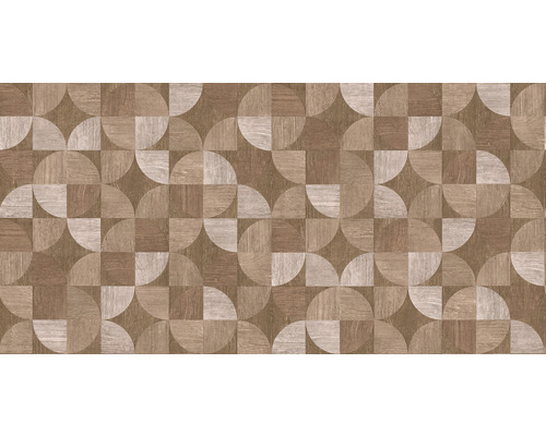 Houttegels met geometrisch cirkelpatroon