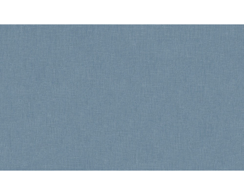Blauw textielbehang met linnenstructuur