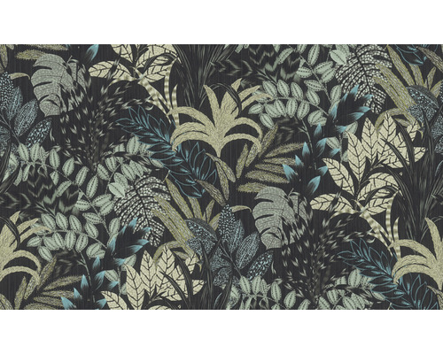 Behang met bladeren- en plantenpatroon