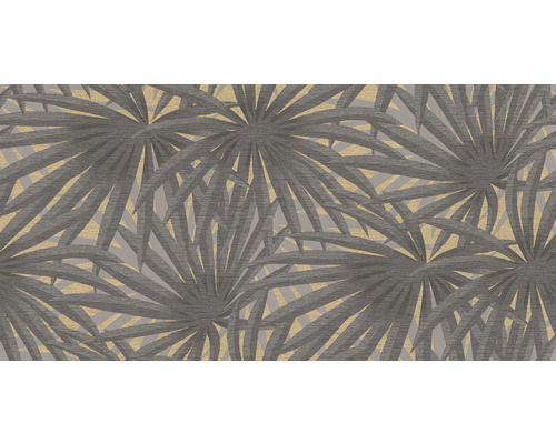 Behang met bladmotief