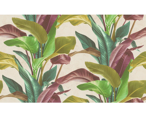 Behang met tropische bladeren