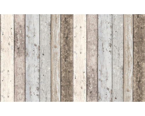 Behang met houten planken motief