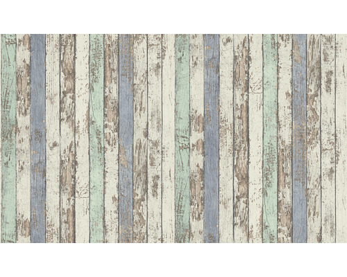 Behang met houten planken patroon in verschillende kleuren