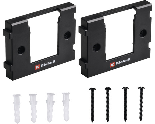 Twee Einhell wandhouders met schroeven en pluggen