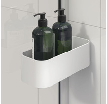 Witte doucheplank met twee dispensers