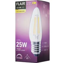 FLAIR LED lamp E27/2W C35 warmwit helder