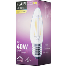 FLAIR LED lamp E27/4W C35 warmwit helder