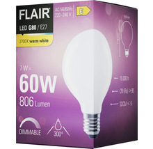 FLAIR LED lamp E27/6,5W G80 warmwit mat