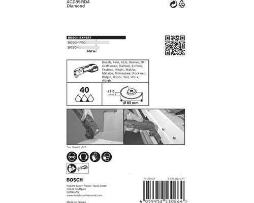 Bosch ACZ 85 RD4 diamant zaagblad informatie