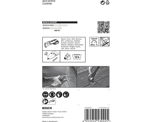 Details zaagblad Bosch Expert AVZ 32 RT4 Carbide