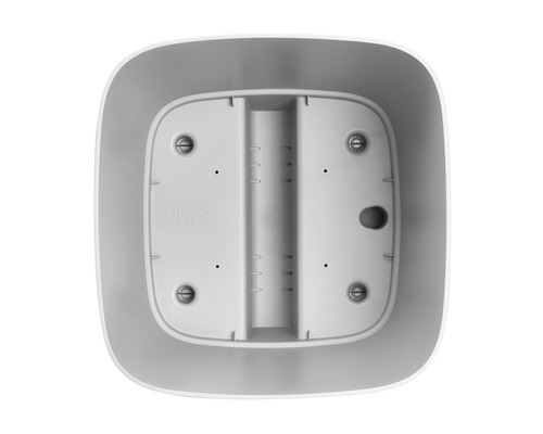 Onderkant van een kunststof bloempot